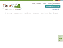 Tablet Screenshot of dallasretirementvillage.com